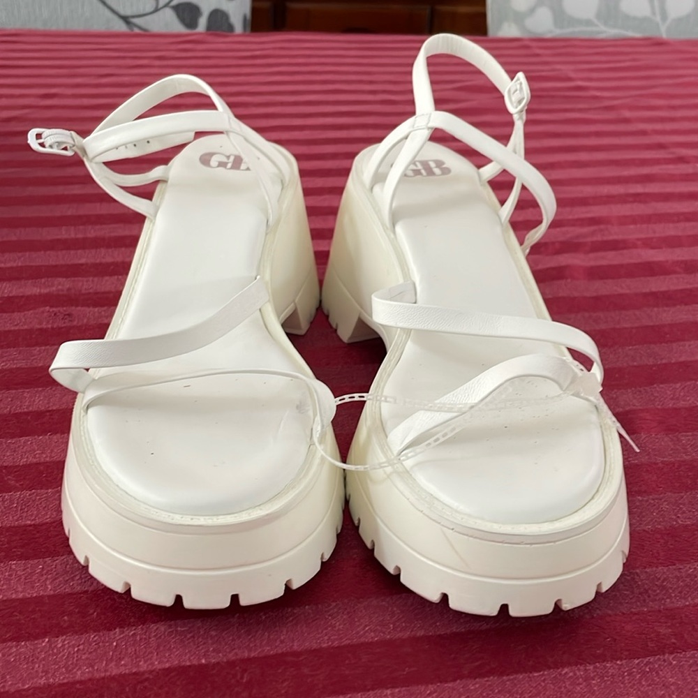 Gianni Bini White Platform Sandals